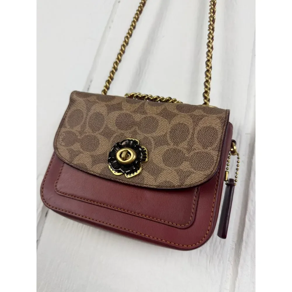 Coach Women's Coated Canvas Signature Madison Shoulder Bag - Tan Rust